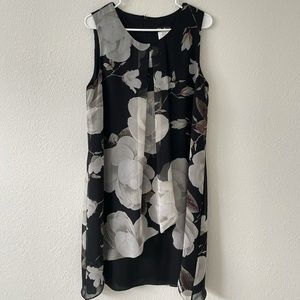 Bali Fashion Floral Chiffon Overlay Dress Size 12